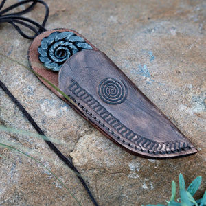 Kovaný keltský nůž Mini beran s pochvou
