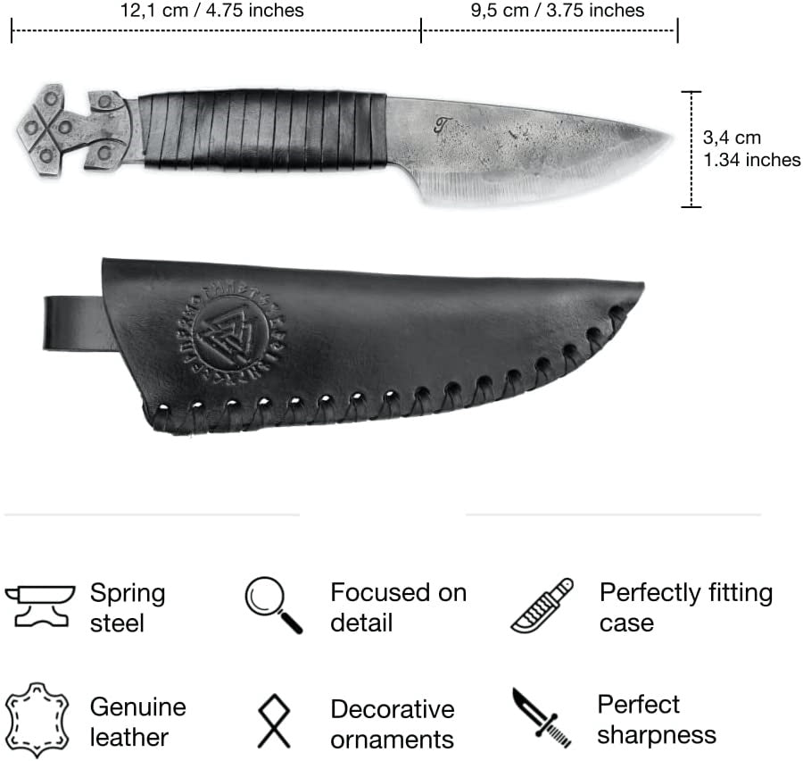 Couteau Thor celtique forgé avec fourreau