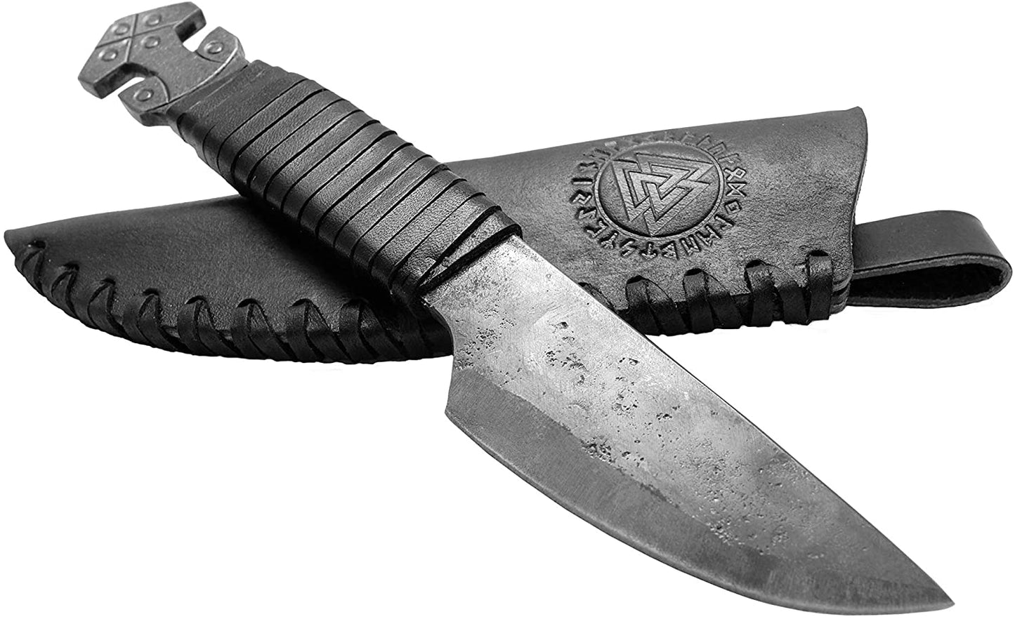 Forged Celtic Thor knife with scabbard