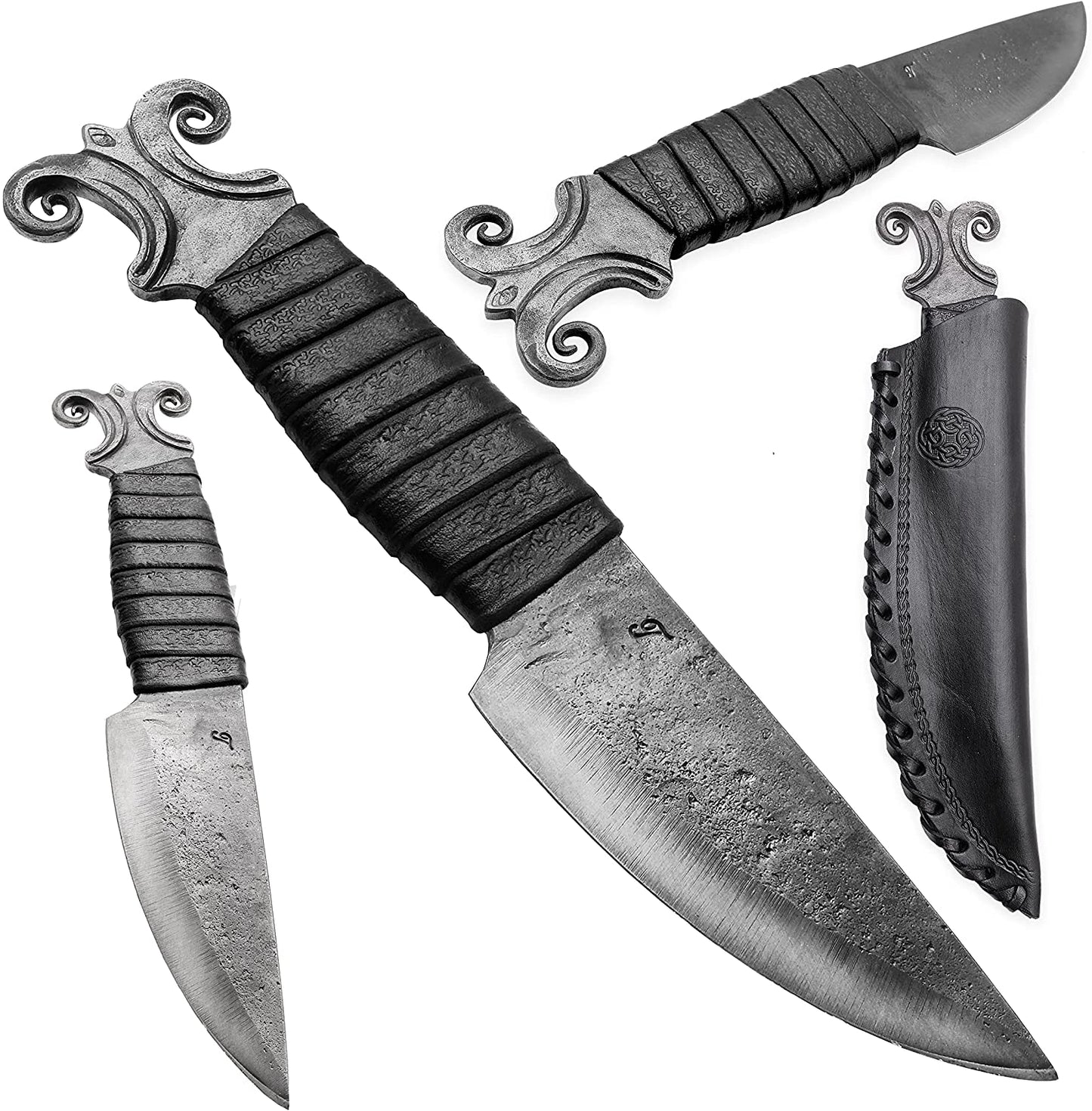 Kovaný vikingský nůž Beran s pochvou
