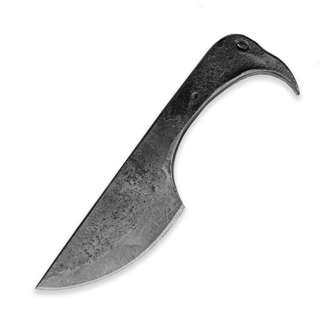 Kovaný středověký nůž Plameňák s pochvou