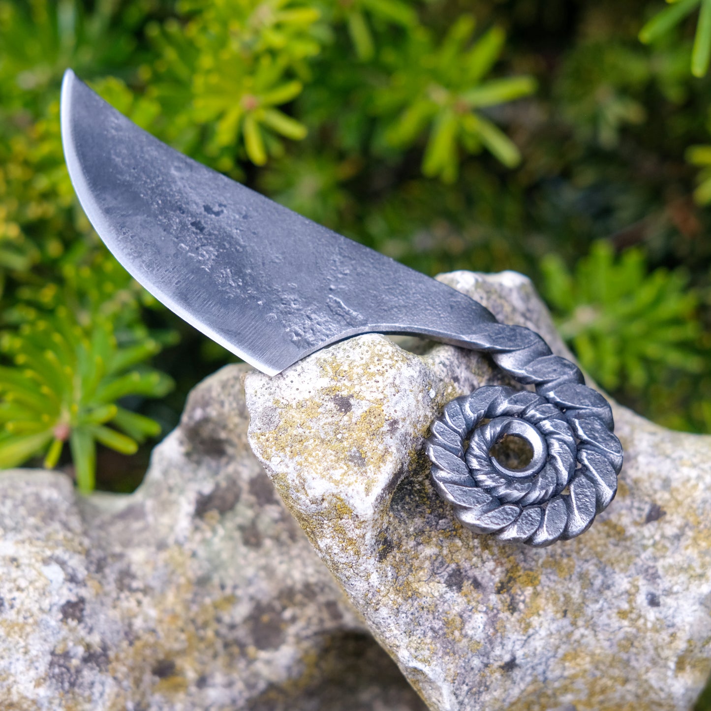 Forged Celtic knife Mini ram with scabbard