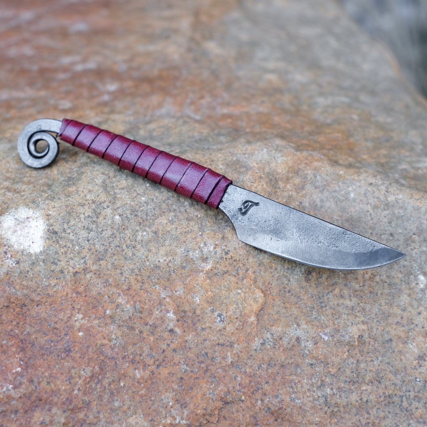 Forged Celtic Letter knife with scabbard