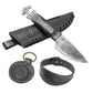 Ensemble unique - couteau Celtic Thor forgé avec fourreau, bracelet et porte-clés