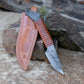 Kovaný vikingský nůž Vlčí hlava s pochvou
