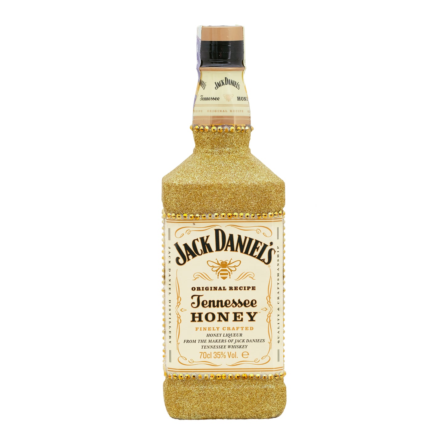 Jack Daniel´s Honey zdobený zlatými třpytkami