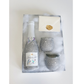 Bohemia Sekt Ice MINI with rhinestones + two decorated scented candles