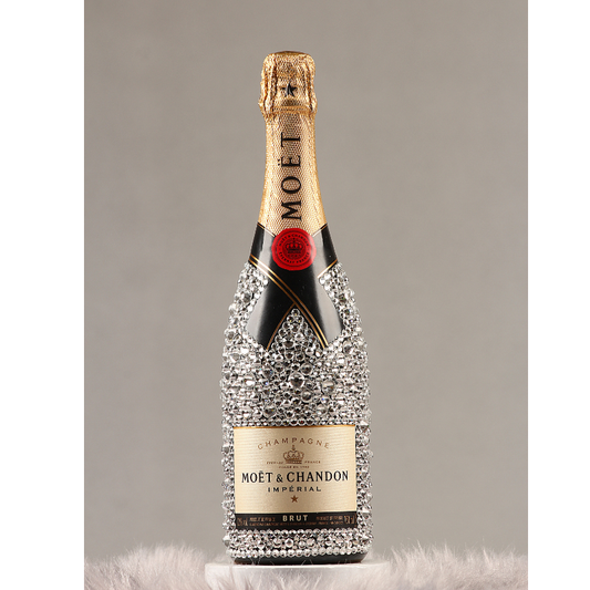 Moët & Chandon Brut Imperial decorated with cut glass stones